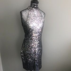 Sequin mini dress.